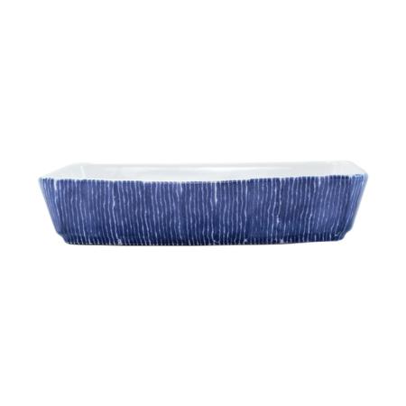 Vietri Santorini Stripe Rectangular Baker