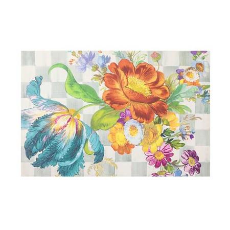 MacKenzie-Childs 2'x3' Sterling Flower Market Mat