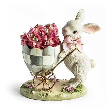 MacKenze-Childs Touch of Pink Bunny - Egg Cart