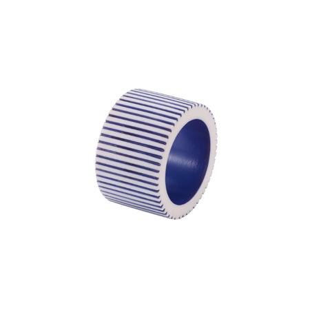 Pinstripe Napkin Ring - Navy