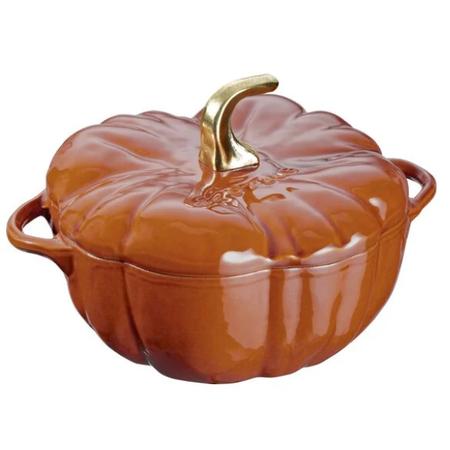 Staub 3.75 qt, pumpkin, Cocotte with Brass Knob Reg. Sale 349.99