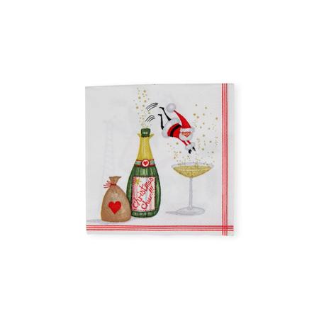 Santa Splash Cocktail Napkins - 20 Per Package