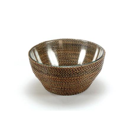 Rattan Salad and Serving Bowl Basket