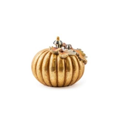 Mackenzie-Childs Acorn Foliage Gold Pumpkin