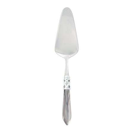 Vietri Aladdin Brilliant Light Gray Pastry Server