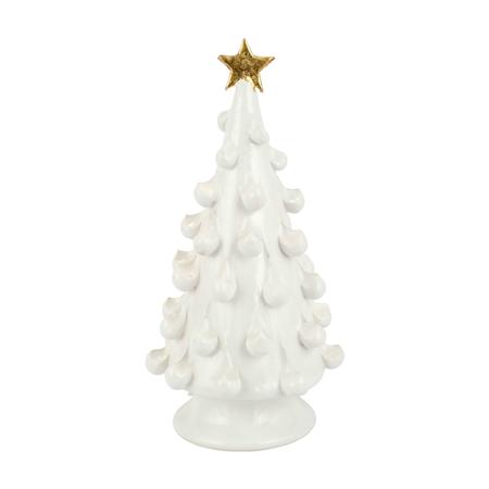 Vietri Foresta White Medium Tree with Gold Star