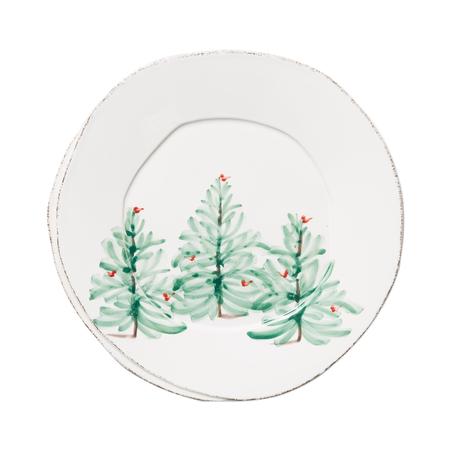 Vietri Lastra Holiday European Dinner Plate