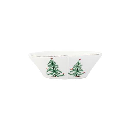 Vietri Lastra Holiday Small Oval Bowl