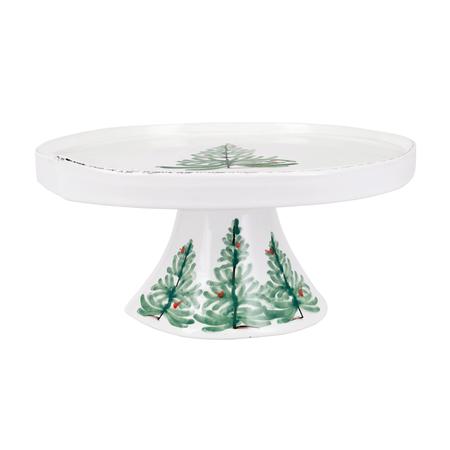 Vietri Lastra Holiday Large Cake Stand