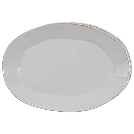 Vietri Lastra Light Grey Oval Platter