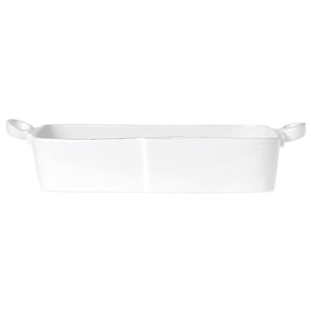 Vietri Lastra White Rectangular Baker