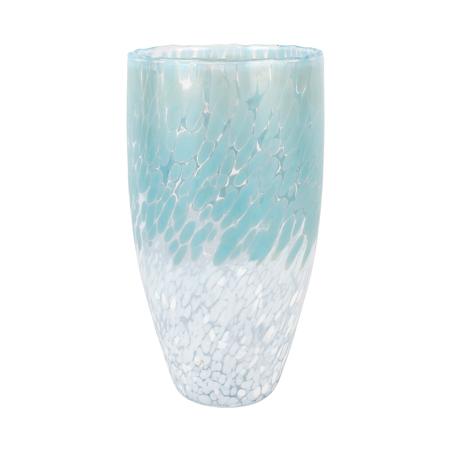 Vietri Nuvola Light Blue and White Tall Vase