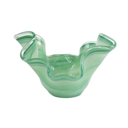 Vietri Onda Glass Green Medium Bowl