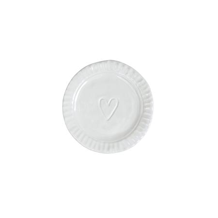 Vietri Pietra Serena Heart Plate