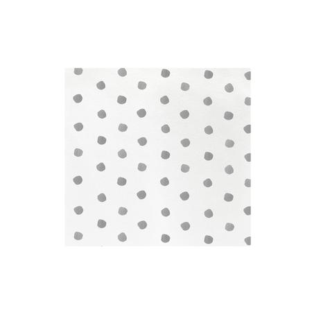 Vietri Papersoft Napkins Dot Light Gray Dinner Napkins (Pack of 20)