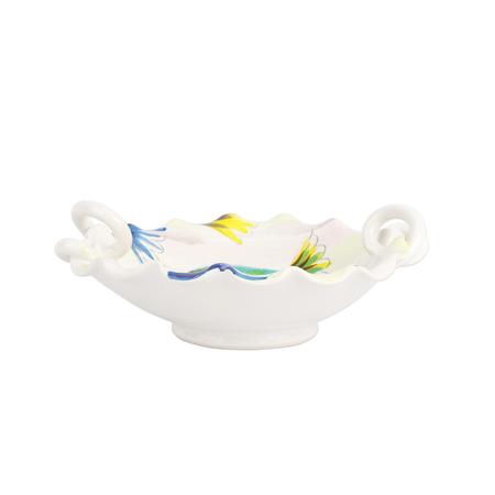 Vietri Pesci Colorati Handled Scallop Bowl