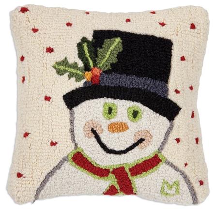 Forever Frosty - Hooked Wool Pillow