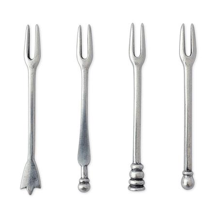 Match Assorted Olive Cocktail Forks, Set of 4